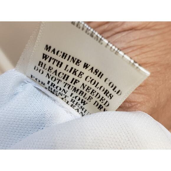 Fashion Port Shift Dress Women Medium White Contrast Tassel V Neck Short Sleeve - Picture 7 of 13